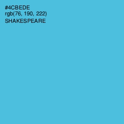 #4CBEDE - Shakespeare Color Image