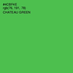 #4CBF4E - Chateau Green Color Image