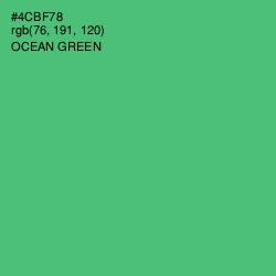 #4CBF78 - Ocean Green Color Image