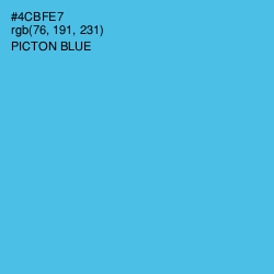 #4CBFE7 - Picton Blue Color Image