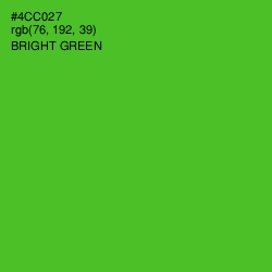 #4CC027 - Bright Green Color Image