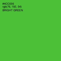 #4CC036 - Bright Green Color Image