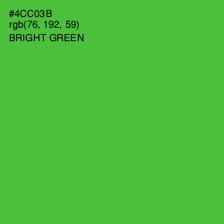 #4CC03B - Bright Green Color Image