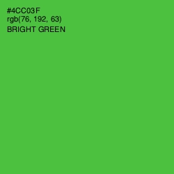 #4CC03F - Bright Green Color Image