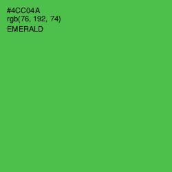 #4CC04A - Emerald Color Image