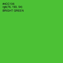 #4CC136 - Bright Green Color Image