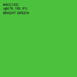 #4CC13D - Bright Green Color Image