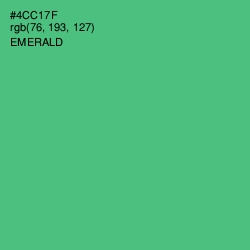 #4CC17F - Emerald Color Image