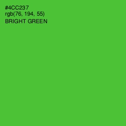 #4CC237 - Bright Green Color Image