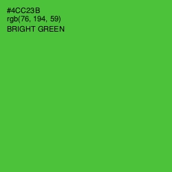 #4CC23B - Bright Green Color Image