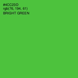 #4CC23D - Bright Green Color Image