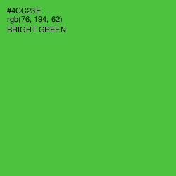 #4CC23E - Bright Green Color Image
