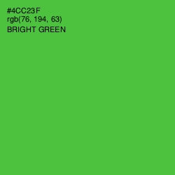 #4CC23F - Bright Green Color Image