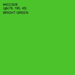 #4CC32B - Bright Green Color Image