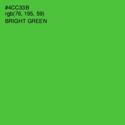 #4CC33B - Bright Green Color Image