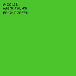 #4CC42B - Bright Green Color Image