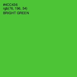 #4CC436 - Bright Green Color Image