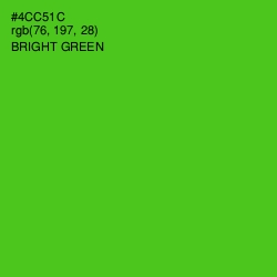 #4CC51C - Bright Green Color Image