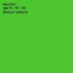 #4CC531 - Bright Green Color Image