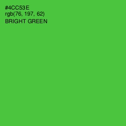 #4CC53E - Bright Green Color Image