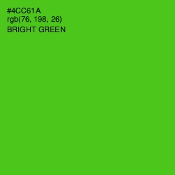 #4CC61A - Bright Green Color Image