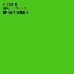 #4CC61B - Bright Green Color Image