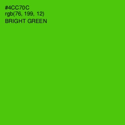 #4CC70C - Bright Green Color Image