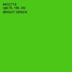 #4CC718 - Bright Green Color Image
