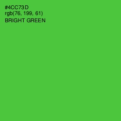 #4CC73D - Bright Green Color Image