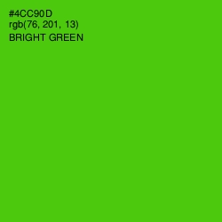 #4CC90D - Bright Green Color Image