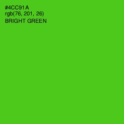 #4CC91A - Bright Green Color Image