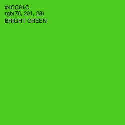 #4CC91C - Bright Green Color Image