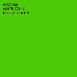 #4CCA06 - Bright Green Color Image