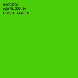 #4CCD09 - Bright Green Color Image