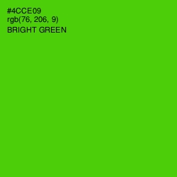 #4CCE09 - Bright Green Color Image