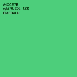 #4CCE7B - Emerald Color Image