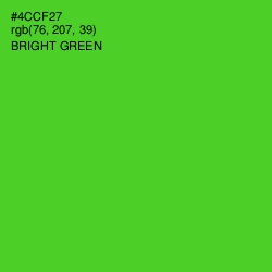 #4CCF27 - Bright Green Color Image