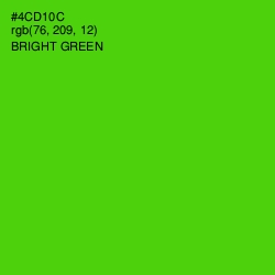 #4CD10C - Bright Green Color Image
