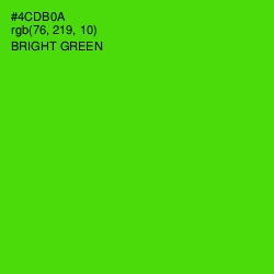 #4CDB0A - Bright Green Color Image