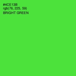 #4CE13B - Bright Green Color Image