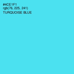 #4CE1F1 - Turquoise Blue Color Image