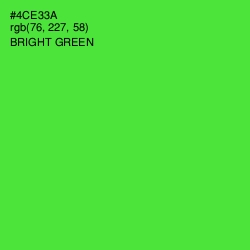 #4CE33A - Bright Green Color Image