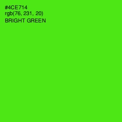 #4CE714 - Bright Green Color Image