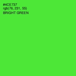#4CE737 - Bright Green Color Image