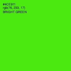 #4CE911 - Bright Green Color Image