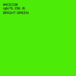 #4CEC08 - Bright Green Color Image