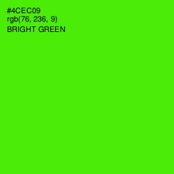 #4CEC09 - Bright Green Color Image