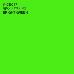 #4CEC17 - Bright Green Color Image