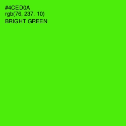 #4CED0A - Bright Green Color Image