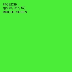 #4CED39 - Bright Green Color Image
